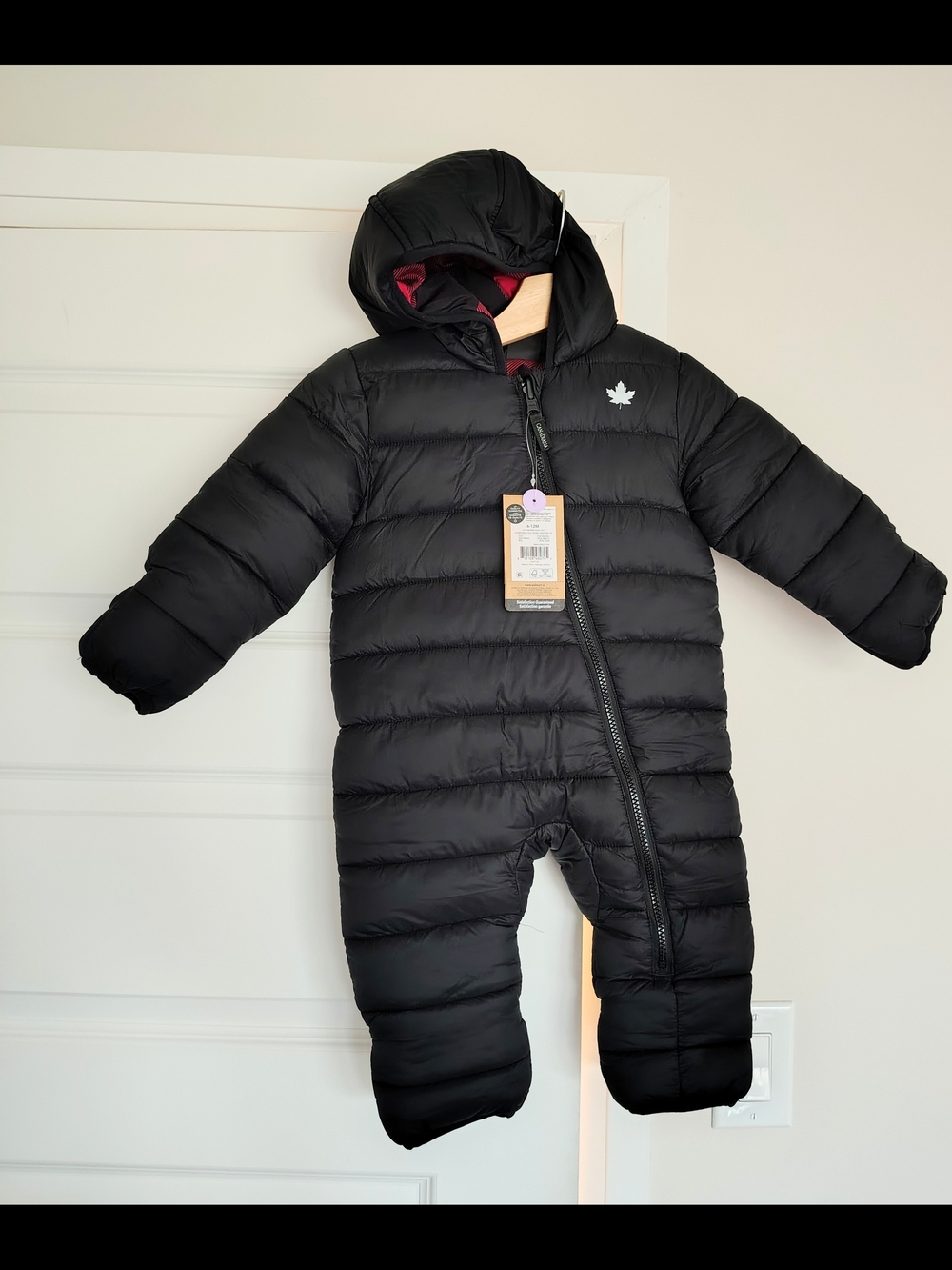 Canadiana Infant Reversible Hooded Puffer One-Piece Snowsuit